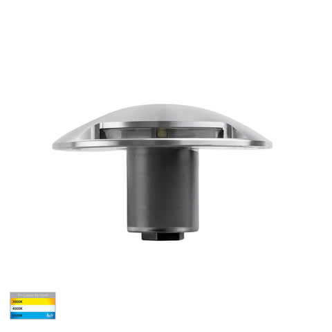 Dome Silver Aluminium LED Two Way Deck Lights - HV2872T-SLV-12V