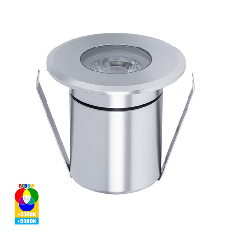 Elite RGBCW Silver Aluminium LED Deck or Inground Lights - HV2882RGBCW-SLV