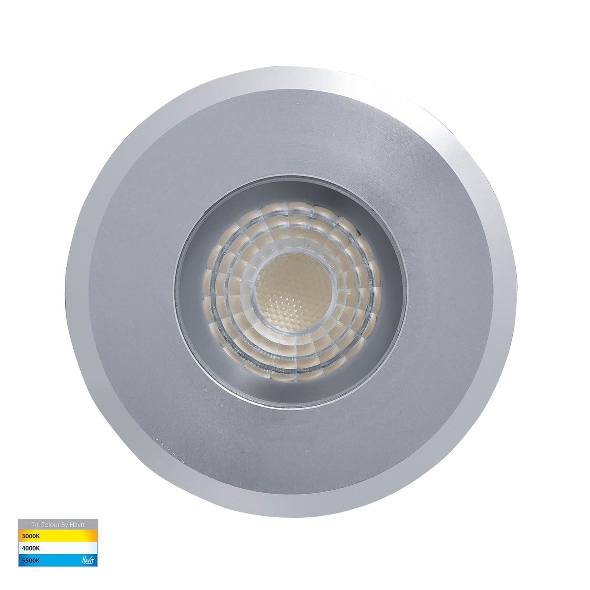 Elite Silver Aluminium LED Deck or Inground Lights 5W - HV2882T-SLV-12V