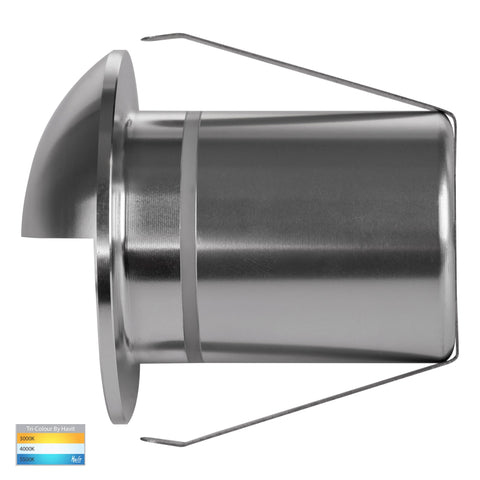 Elite Silver Aluminium LED Wall or Step Light with Eyelid - HV2884T-SLV-12V