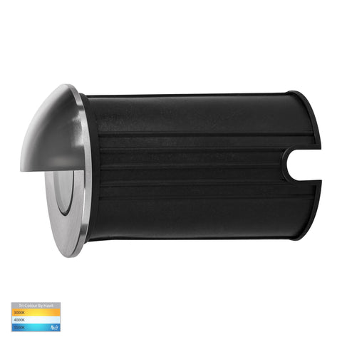Elite Silver Aluminium LED Wall or Step Light with Eyelid - HV2884T-SLV-12V