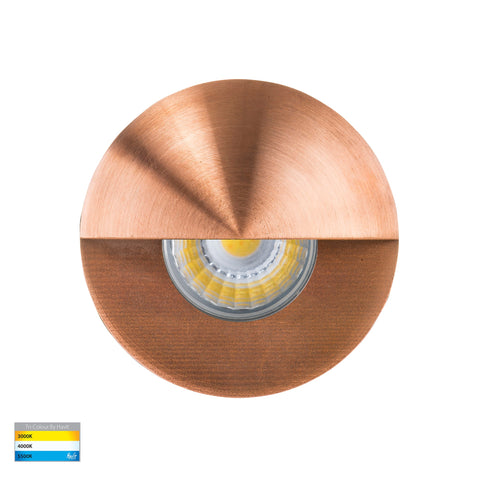 Mini Recessed Step Light with Eyelid Copper Face - HV2891T-CP-12V