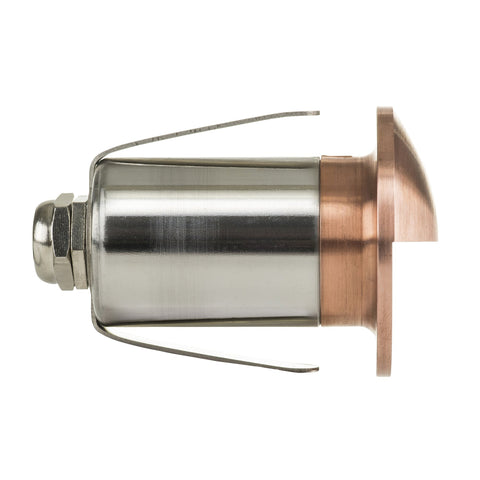 Mini Recessed Step Light with Eyelid Copper Face - HV2891T-CP-12V