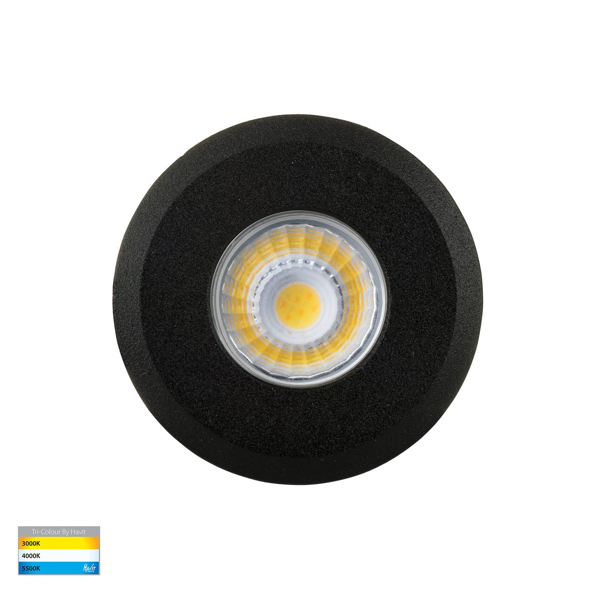 Mini Recessed In-ground/Step Light Black - HV2892T-BLK-12V