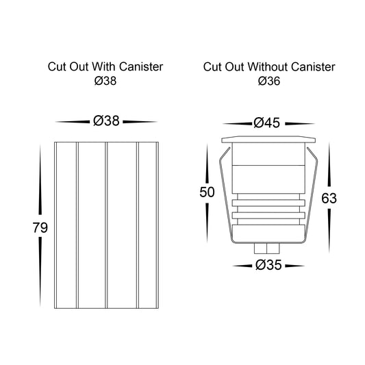 Dek 316 Stainless Steel LED Deck or Inground Light - HV2893T-SS316-12V