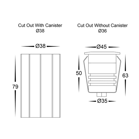 Dek 316 Stainless Steel LED Deck or Inground Light - HV2893T-SS316-12V