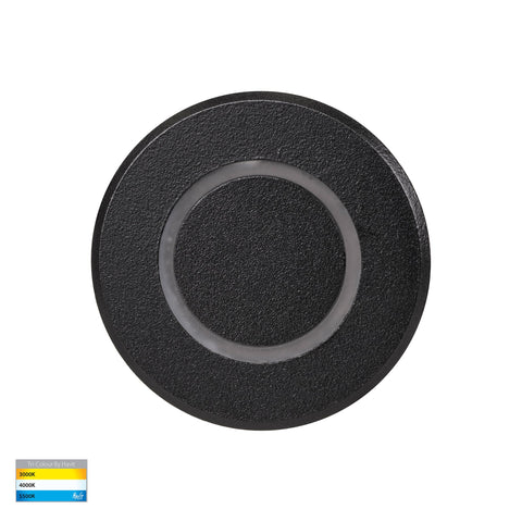 Brillo Black Aluminium LED Wall or Inground Light - HV2894T-BLK-12V