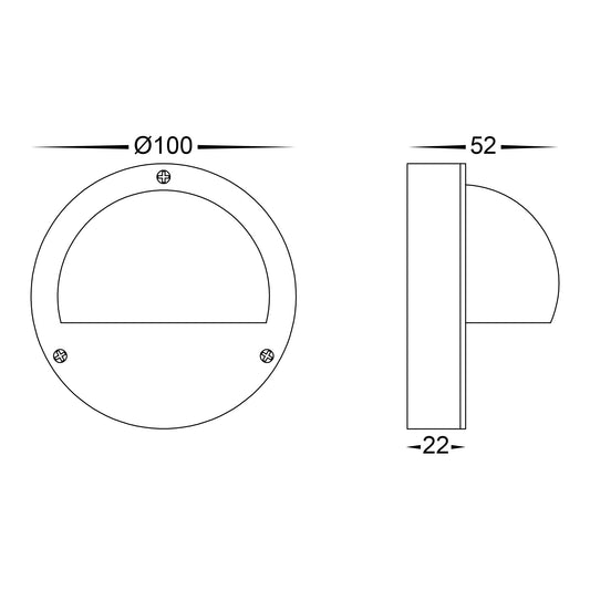 HV2904T-BR - Pinta Solid Brass Step Lights with Eyelid - HV2904T-BR