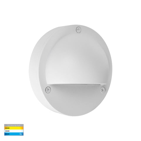 Pinta White Step Lights with Eyelid - HV2923T-WHT