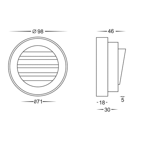 Pinta White Louvered Step Lights - HV2925T-12V-WHT