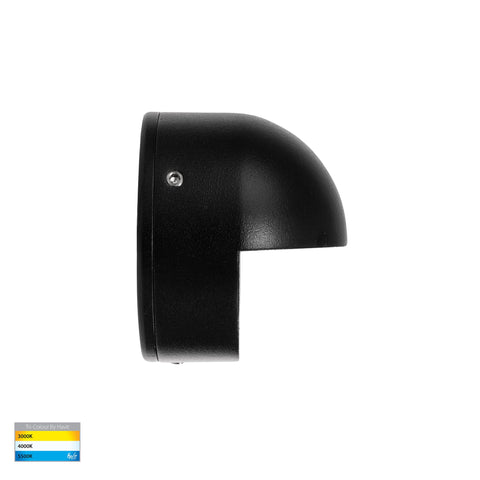Veko Black Step Lights with Eyelid - HV2927T-BLK-12V