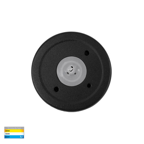 Veko Black Step Lights with Eyelid - HV2927T-BLK-240V
