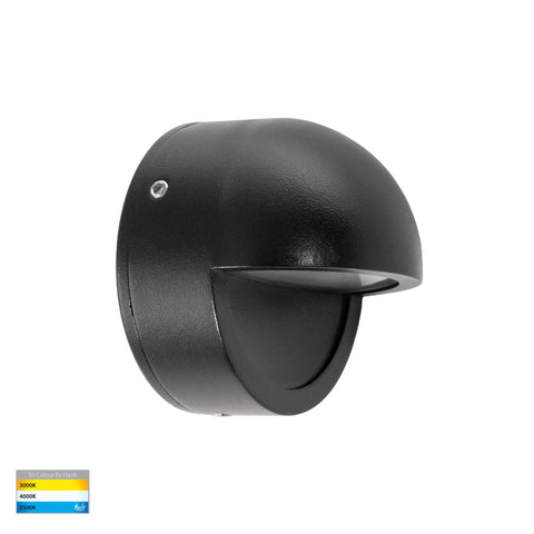 Veko Black Step Lights with Eyelid - HV2927T-BLK-12V