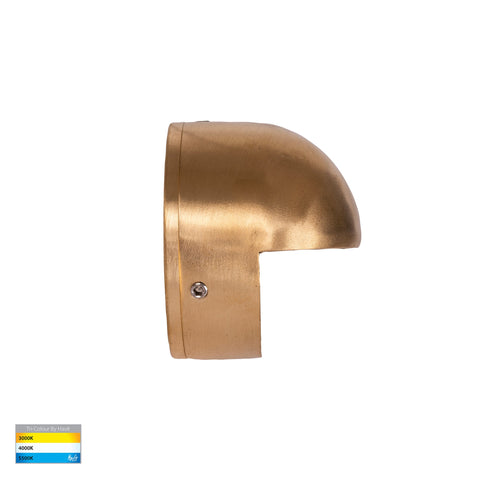 Veko Solid Brass Step Lights with Eyelid - HV2927T-BR-240V