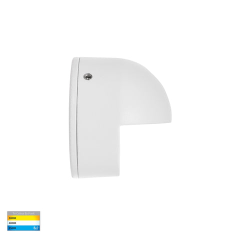 Veko White Step Lights with Eyelid - HV2927T-WHT-240V