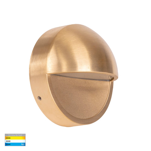 Veko Solid Brass Step Lights with Eyelid - HV2928T-BR-12V