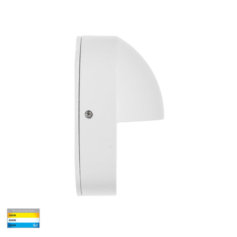 Veko White Step Lights with Eyelid - HV2928T-WHT-240V