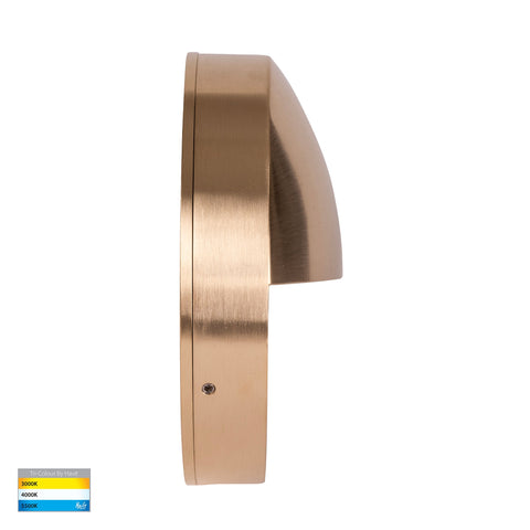 Veko Solid Brass Step Lights with Eyelid - HV2929T-BR-240V