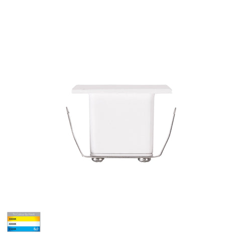Paso White Recessed LED Step Light with Sensor - HV3106T-WHT-240V-PIR