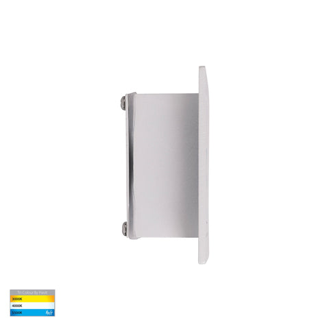 Trin White Square Recessed LED Step Light - HV3112T-WHT-240V