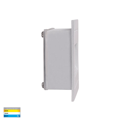 Trin White Rectangular Recessed LED Step Light - HV3113T-WHT-12V