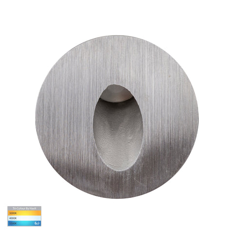 Mini Reces 316 Stainless Steel Round TRI Colour Recessed LED Step Light - HV3206T-SS316-12V