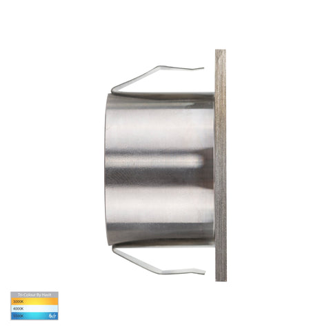 Mini Reces 316 Stainless Steel Square TRI Colour Recessed LED Step Light - HV3216T-SS316-12V