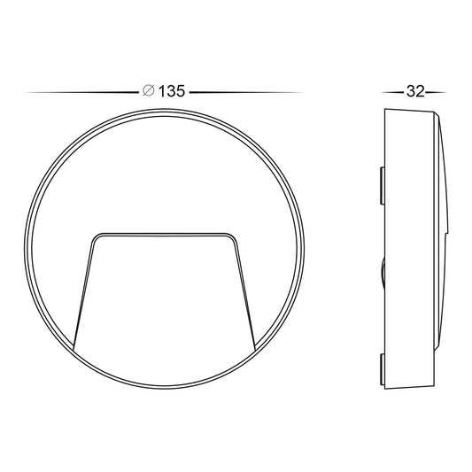 Seefore Polycarbonate White LED Step Light - HV3221T-WHT
