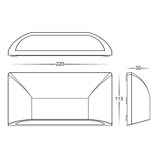 Seevive Polycarbonate White LED Step Light - HV3225T-WHT