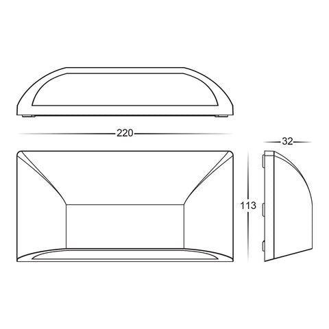 Seevive Polycarbonate White LED Step Light - HV3225T-WHT