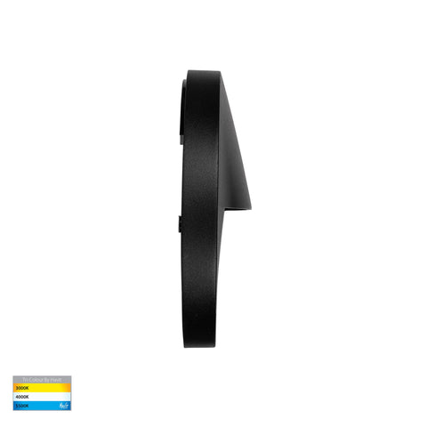 Lisca Aluminium Black Round LED Wall Light - HV3227T-BLK-240V