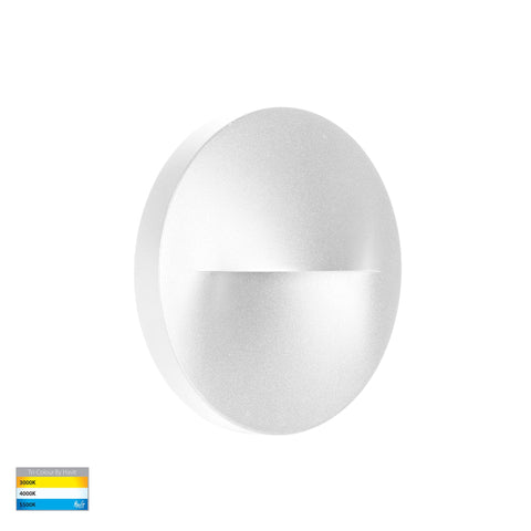 Lisca Aluminium White Round LED Wall Light - HV3227T-WHT-240V