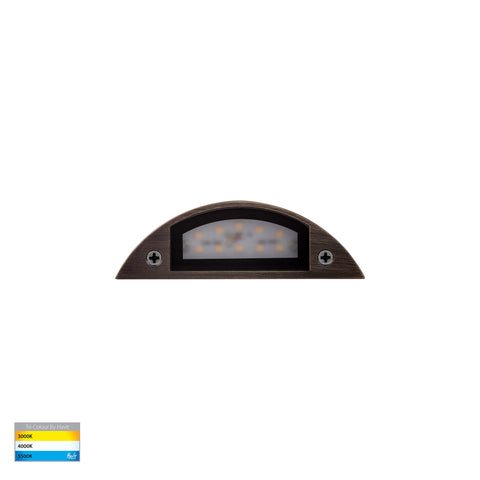 Curva Antique Brass LED Step Light - HV3251T-AB-12V