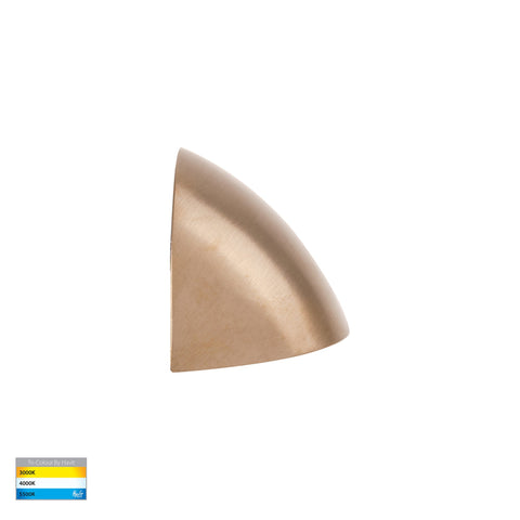 Curva Solid Brass LED Step Light - HV3251T-BR-12V