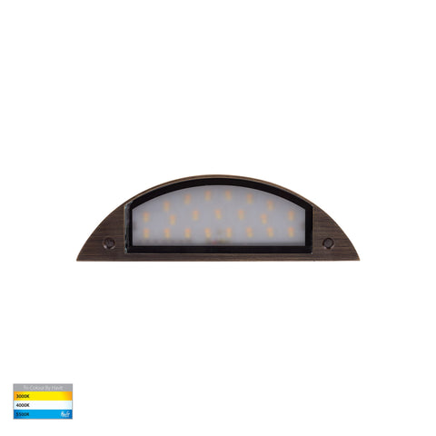 Curva Antique Brass LED Step Light - HV3252T-AB-12V