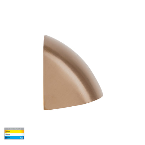 Curva Solid Brass LED Step Light - HV3252T-BR-12V