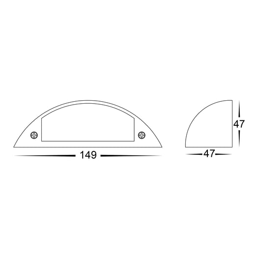 Curva White LED Step Light - HV3252T-WHT-12V