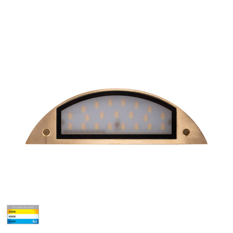 Curva Solid Brass LED Step Light - HV3253T-BR-12V