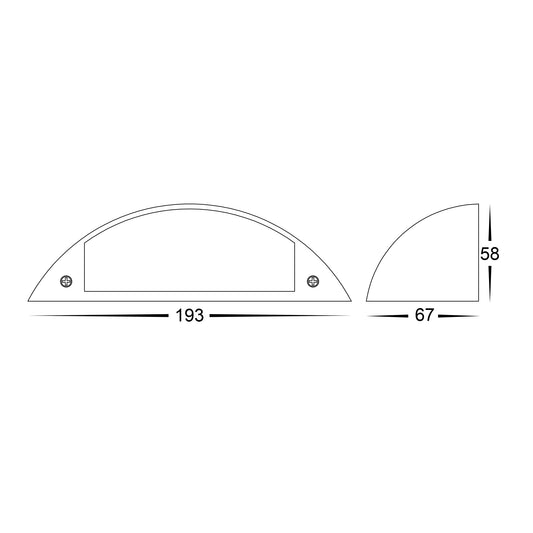 Curva White LED Step Light - HV3253T-WHT-12V