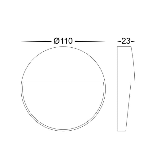 Fino White Round LED Outdoor Step Light - HV3268T-WHT-12V-RND