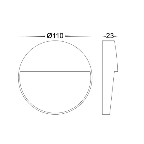 Fino White Round LED Outdoor Step Light - HV3268T-WHT-12V-RND