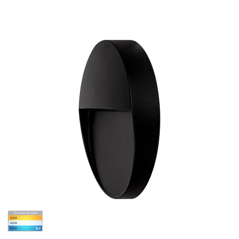 Fino Black Round LED Outdoor Step Light - HV3268T-BLK-12V-RND