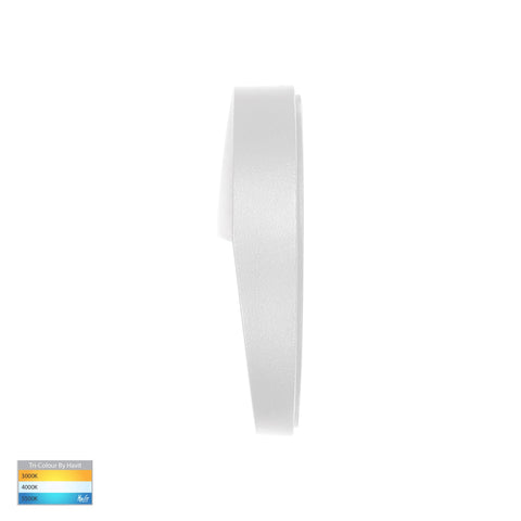 Fino White Round LED Outdoor Step Light - HV3268T-WHT-12V-RND