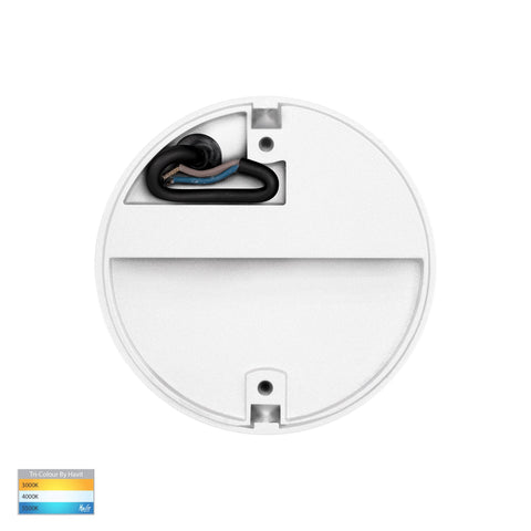 Fino White Round LED Outdoor Step Light - HV3268T-WHT-12V-RND