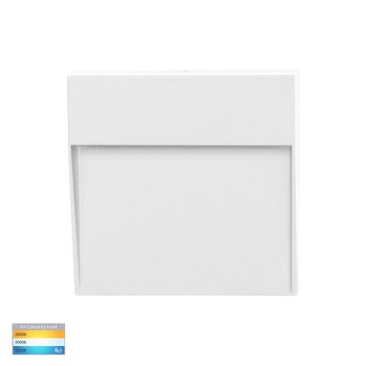 Fino White Square LED Outdoor Step Light - HV3268T-WHT-12V-SQ