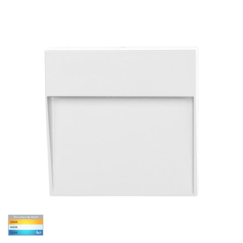 Fino White Square LED Outdoor Step Light - HV3268T-WHT-12V-SQ