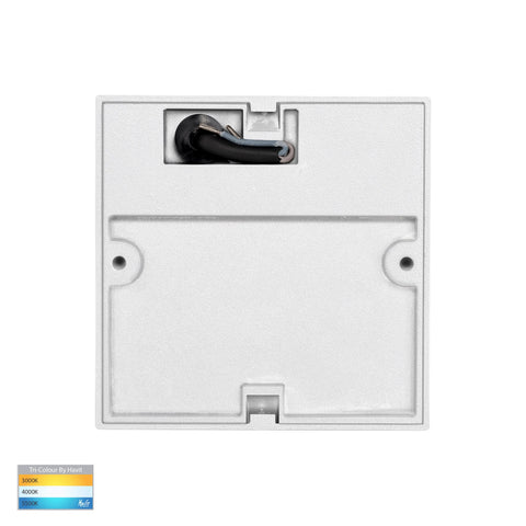Fino White Square LED Outdoor Step Light - HV3268T-WHT-12V-SQ