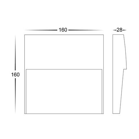 Fino White Square LED Outdoor Step Light - HV3269T-WHT-12V-SQ