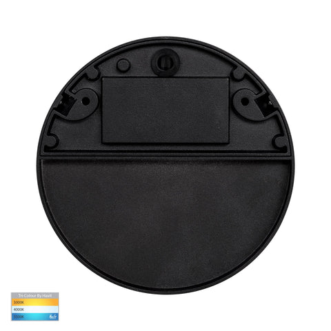Fino Black Round LED Outdoor Step Light - HV3269T-BLK-12V-RND