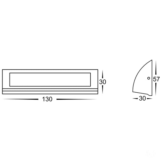 Taso 3.5w Silver TRI Colour LED Step Light - HV3270T-SLV-12V
